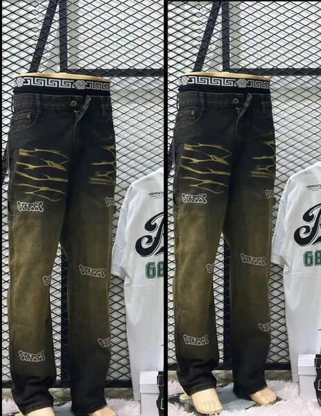 Pantalons en jean imprimés tendance