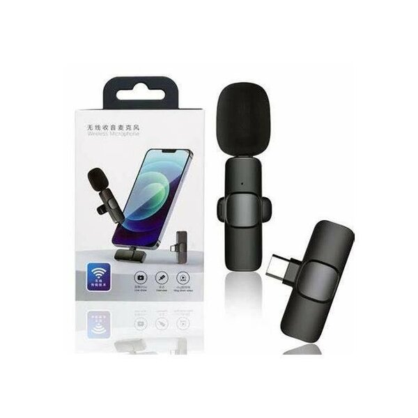 K9 Micro-cravate Sans Fil Noir Pour Android Type C Et IPhone