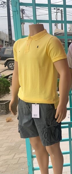 Polo jaune classique homme