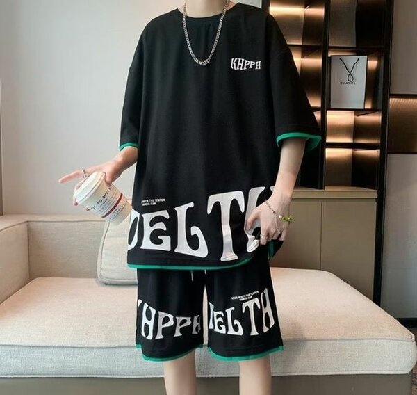 Fashion 2pcs Men's Short Sleeve T-shirt