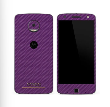 Moto Z Purple Carbon Fiber Texture Mobile Skin