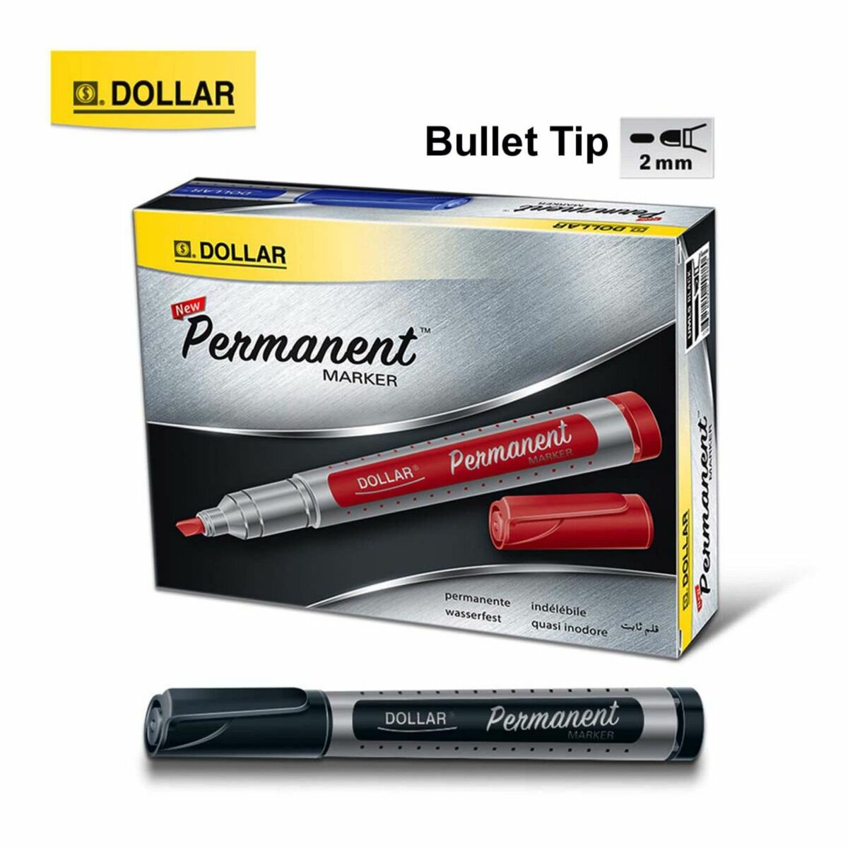 Dollar Permeant Board Marker 12 pcs