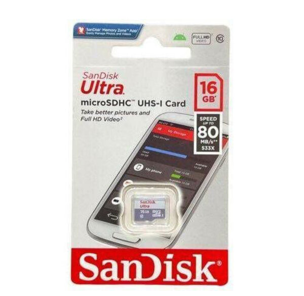 Carte MicroSD SanDisk 16Go Ultra