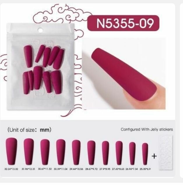Faux Ongles Colorés Chic 50PCS
