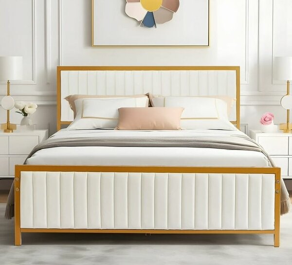 Iron double bed with poshish