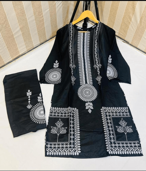 2 pcs women's stiched linen suit
