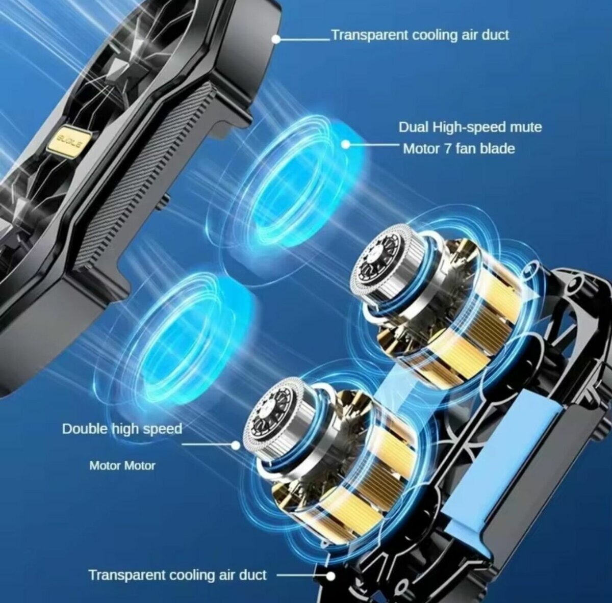 Ventilateur double pour smartphone