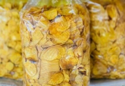 Chips de banane plantain croquants