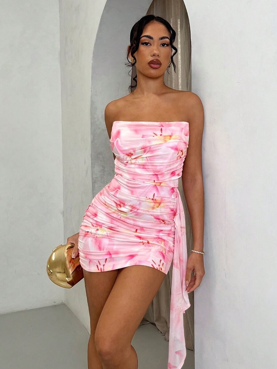 Robe de soirée florale Shein