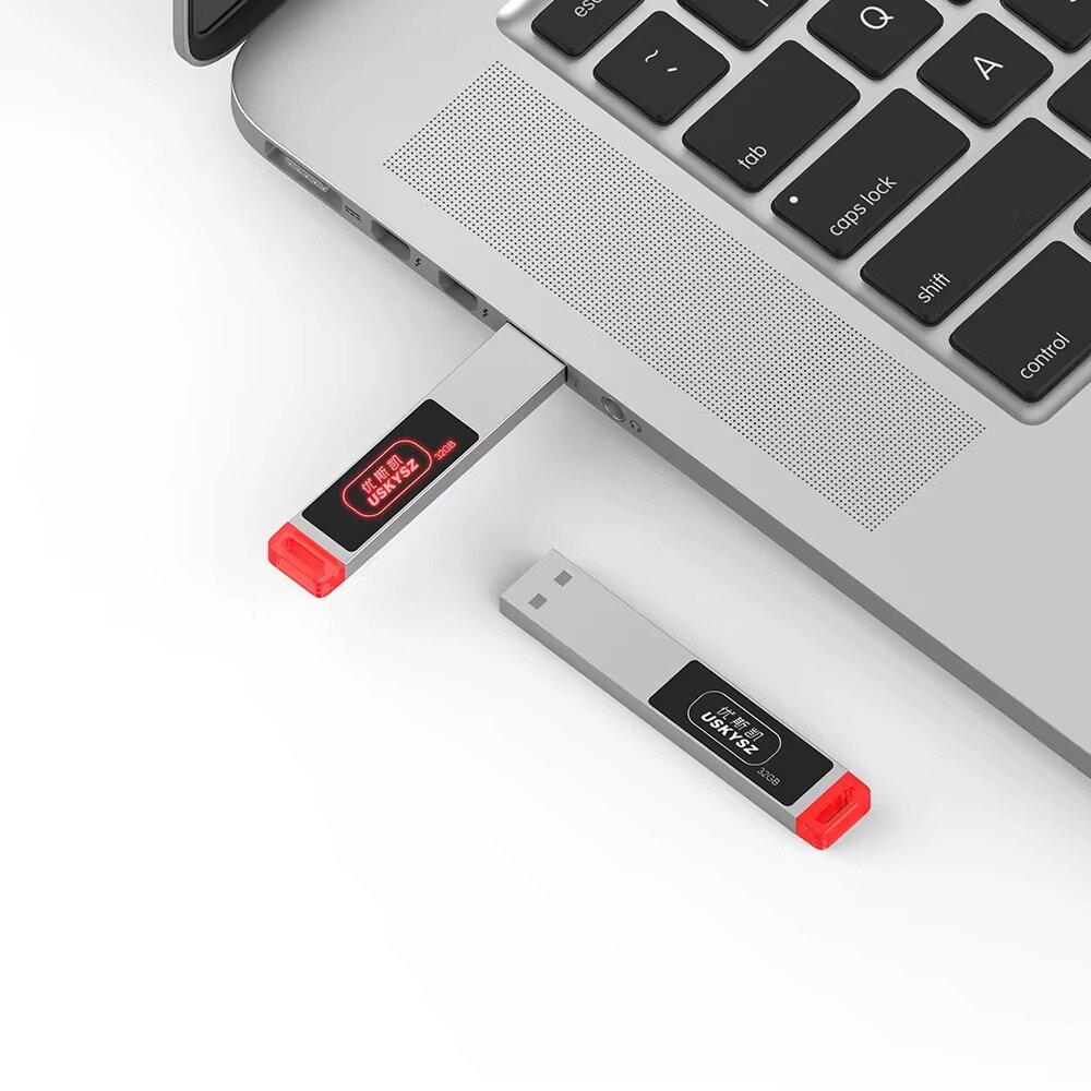Clé USB 128gb USKY Logo personnalisé Lumière LED Clé USB