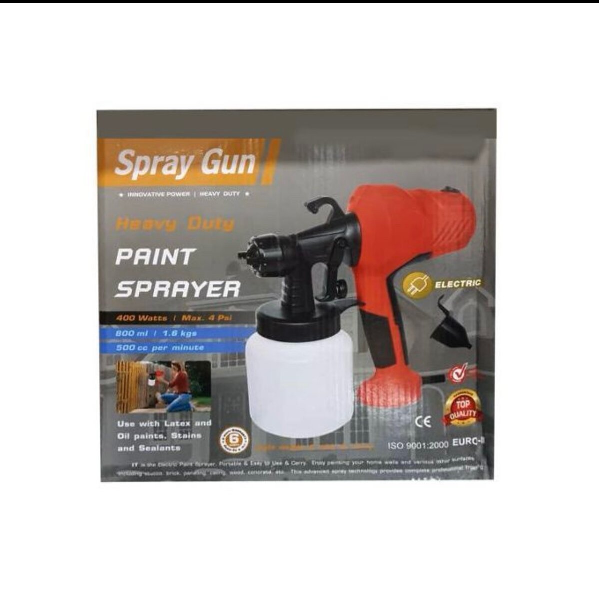 Pistolet De Pulvérisation Électrique De 650Ml/Min 400W 800Ml