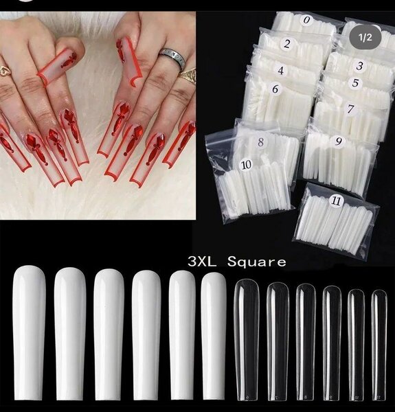 Long nail tip normal and arcylic