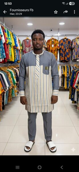 Ensemble Africain Homme Élégant