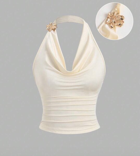 Haut dos nu drapé chic