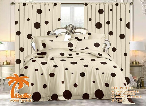 Drap avec rideaux(6  pièces)