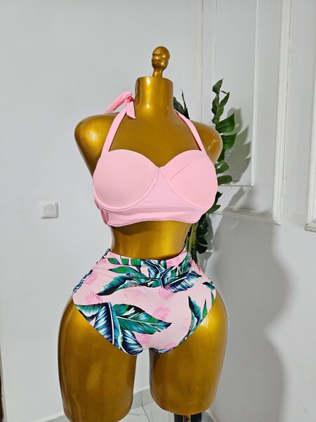Bikini Taille Haute Fleurie