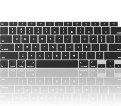 Mac Book Air 13 inch 2020 keyboard cover/skin Compatible with Mac Book Air 13 inch 2020 A2337 M1 A2179 with Retina Display and Touch ID Silicone Key Board Protective Skin Protector, Mac Book Air 2020 Keyboard Cover, Black