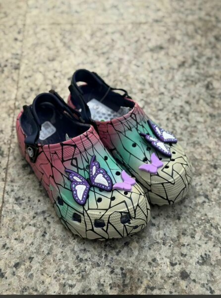 Sabots papillon multicolores femme