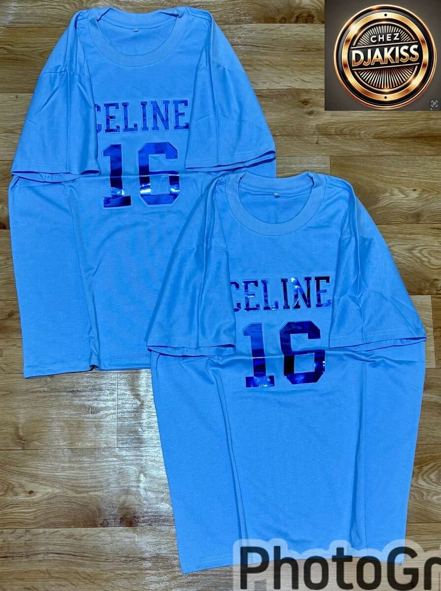 T-shirts Céleste Numéro 16