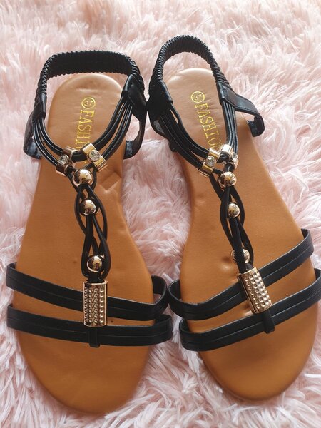 Sandales Noires Élégantes Femme