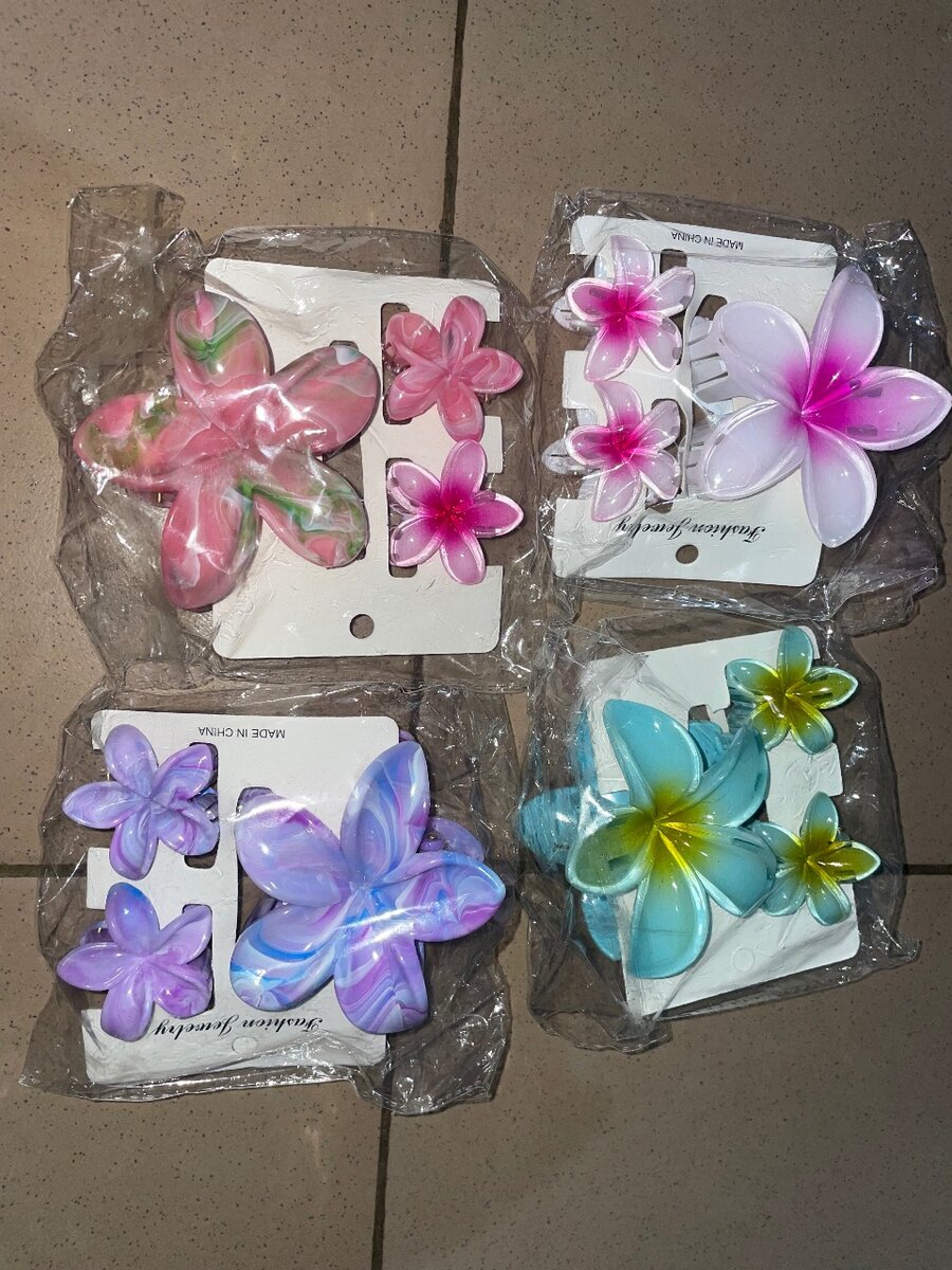 Pince à Cheveux Fleur Colorée