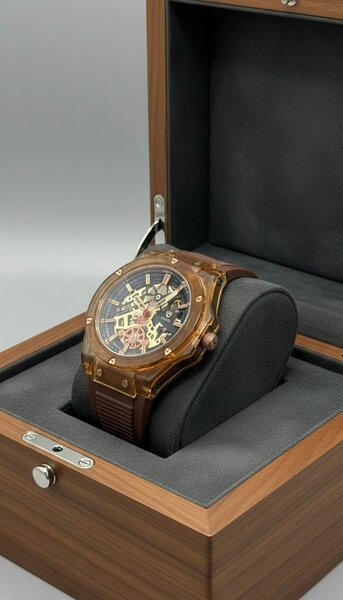 Montre squelette élégante homme