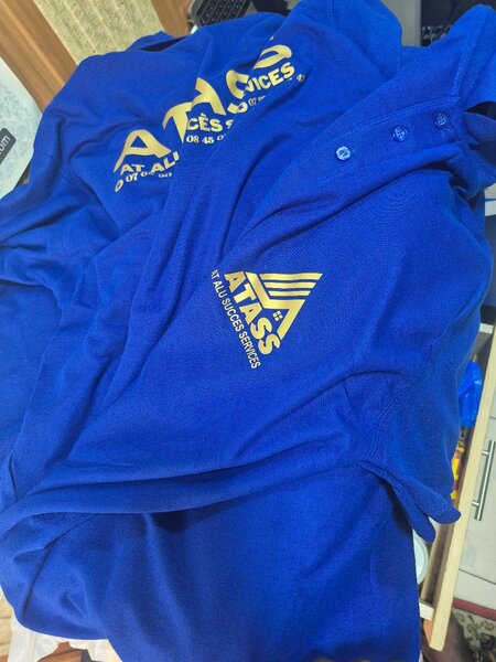 Polo bleu masculin XL