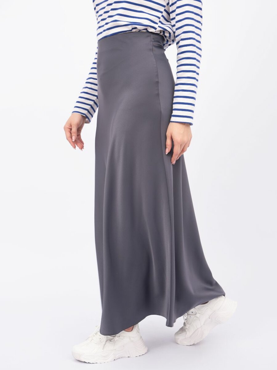 Атласная юбка макси