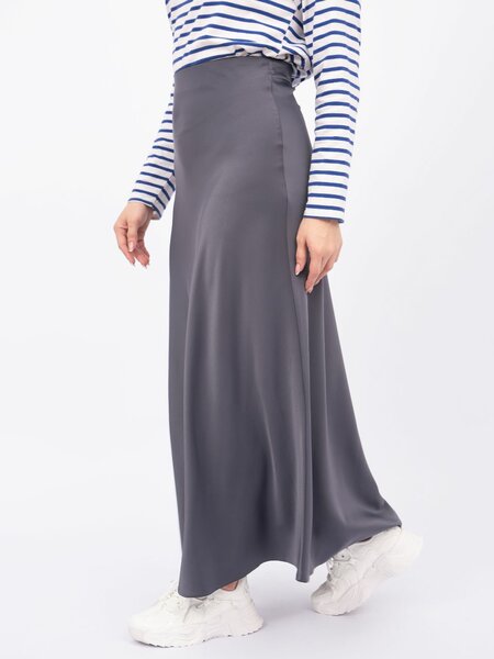 Атласная юбка макси