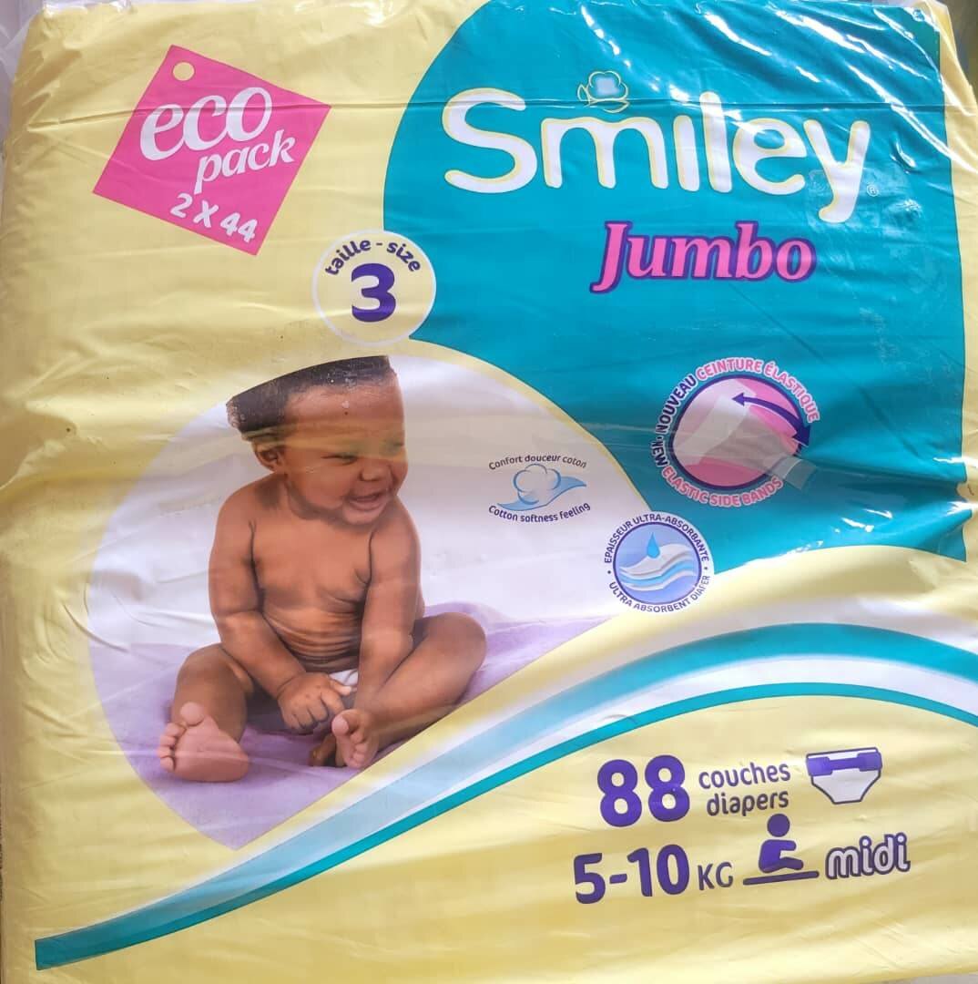 Couches jetables en culotte et à pression - 88 pièces