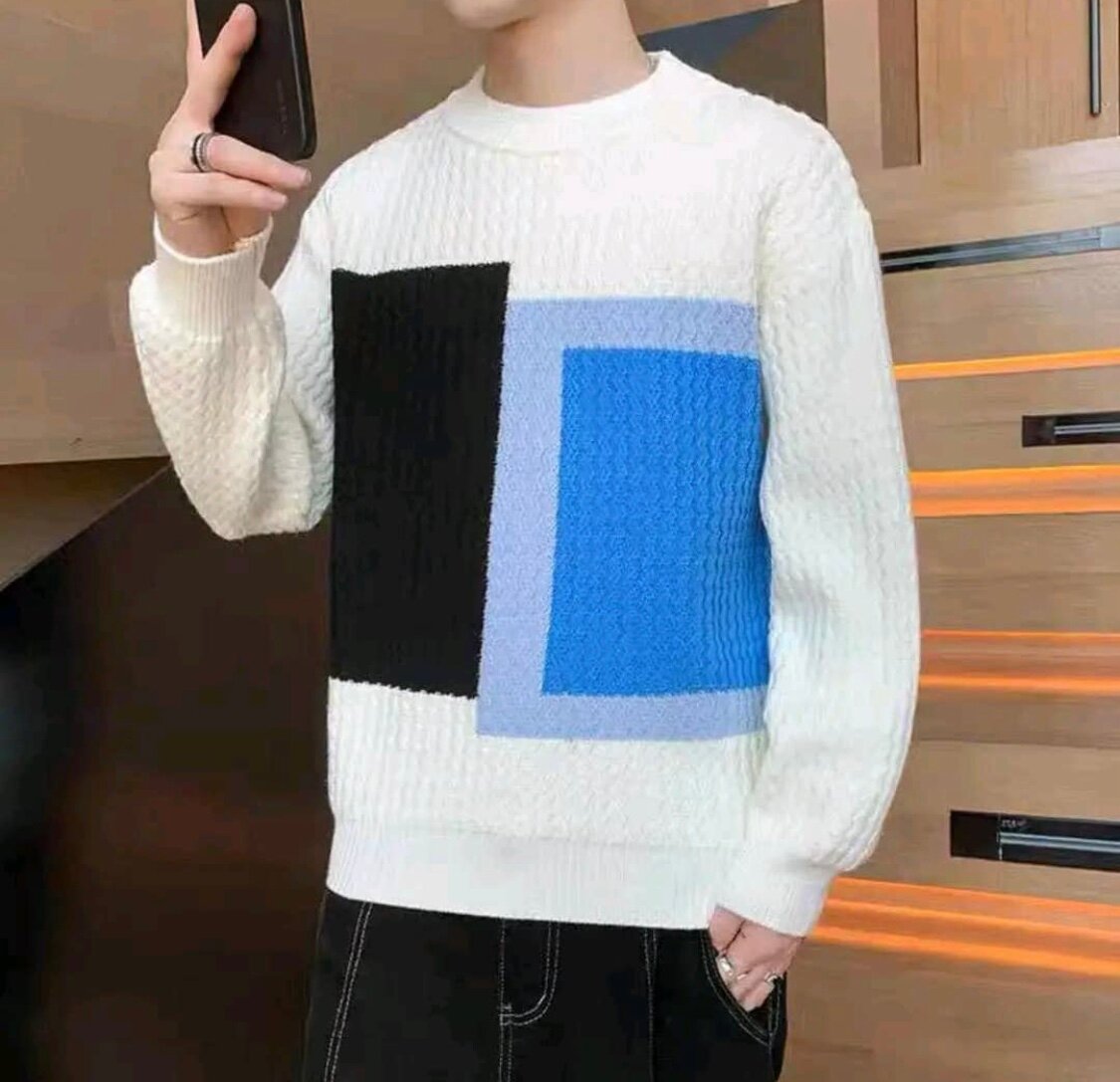 Pull graphique en tricot