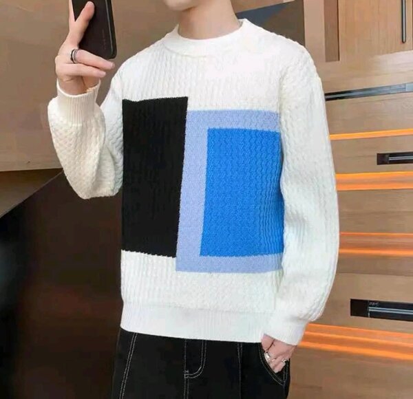 Pull graphique en tricot