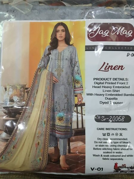EMBROIDERED LINEN 3 PC