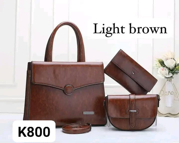 set of bags brown