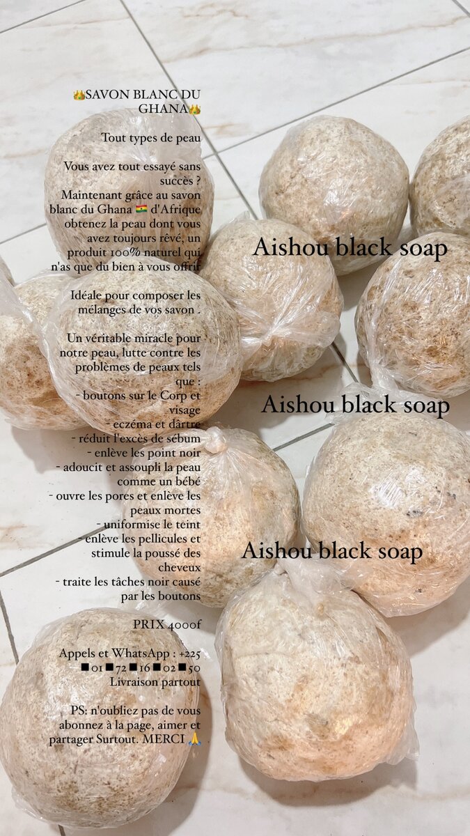Savon blanc du ghana