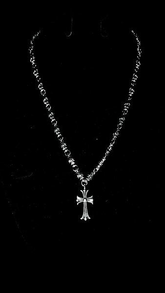 Collier pendentif croix argent