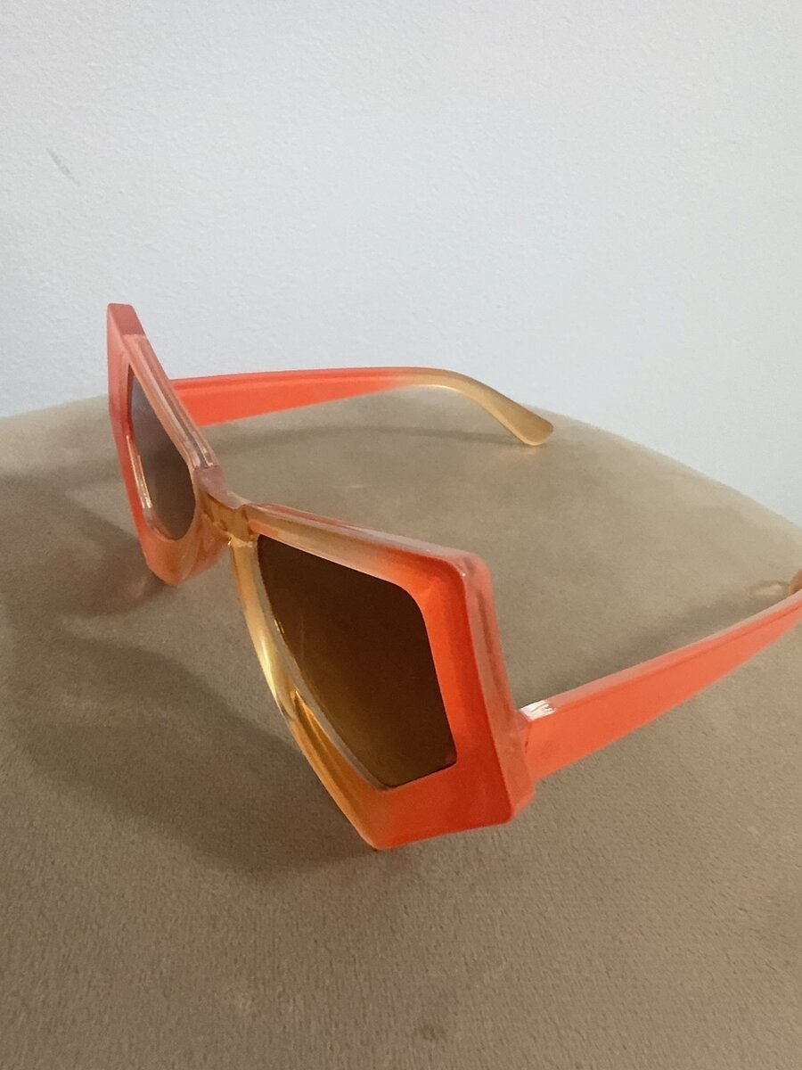 Bold Retro Orange Sunglasses