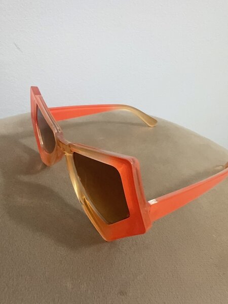 Bold Retro Orange Sunglasses