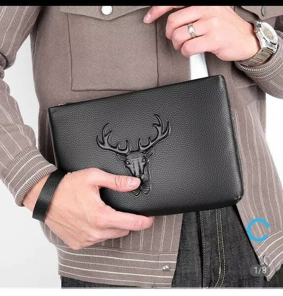 Pochette en cuir homme