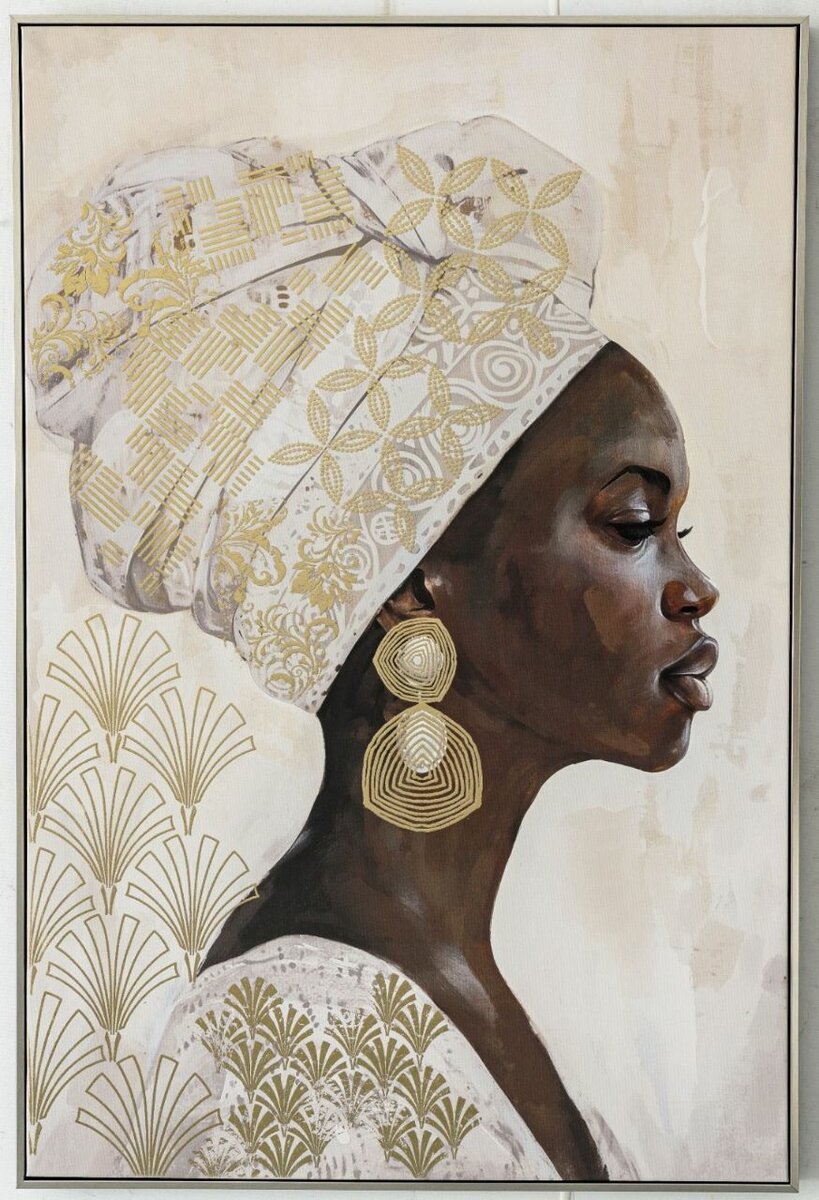 Tableau Éthnique Élégant Doré