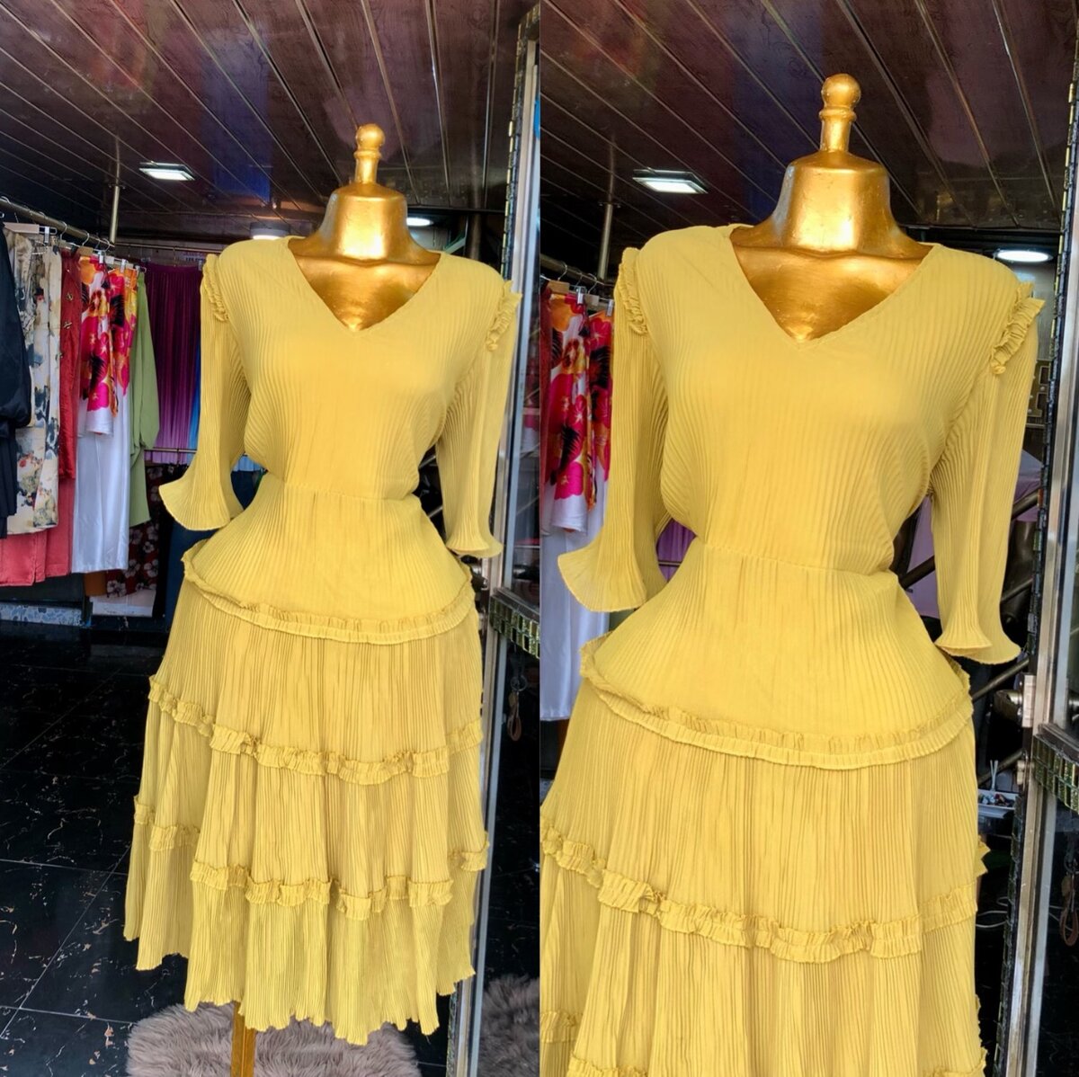 Robe élégante rouge fluide