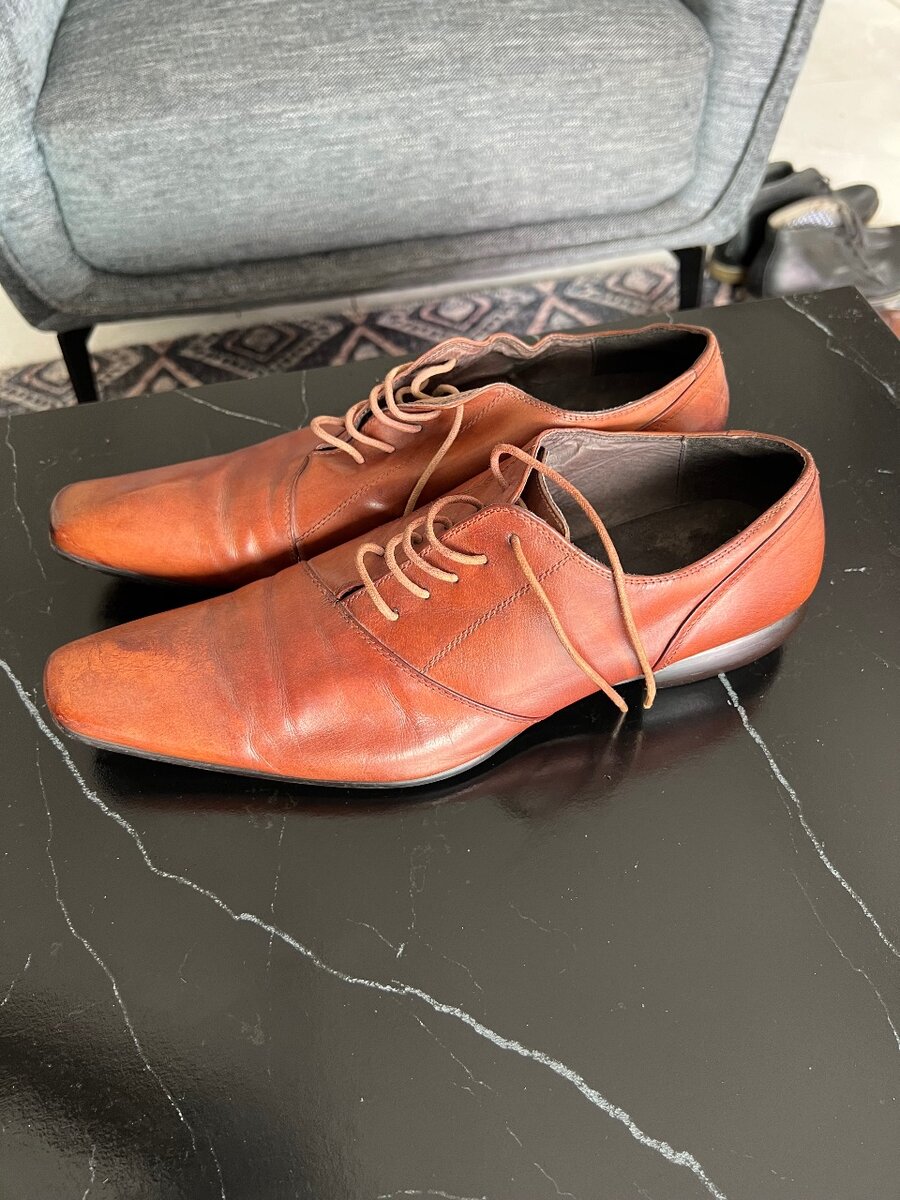 Chaussures habillées en cuir marron