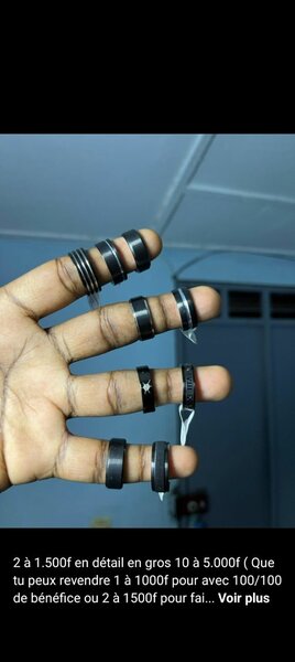 Bagues Noires Élégantes