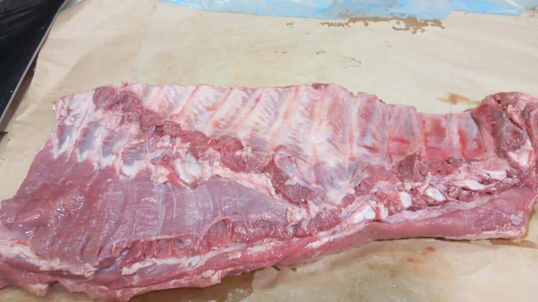 Travers de porc fraîche