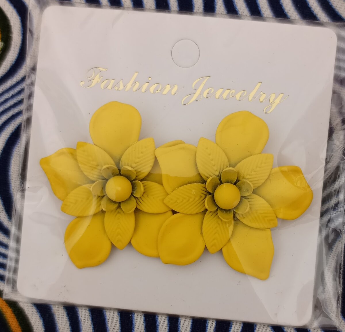 Boucles d'oreilles fleurs jaunes
