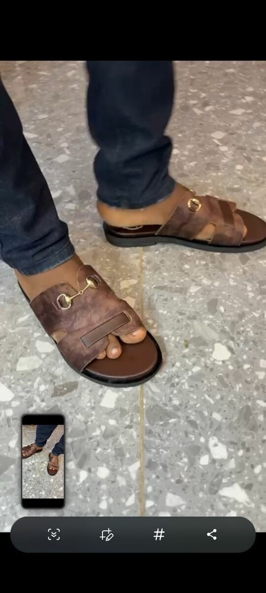 Sandales en cuir pour homme