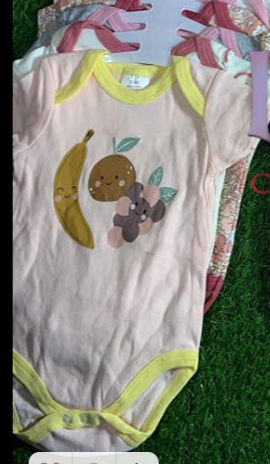 Newborn bodysuit, cotton, multicolor