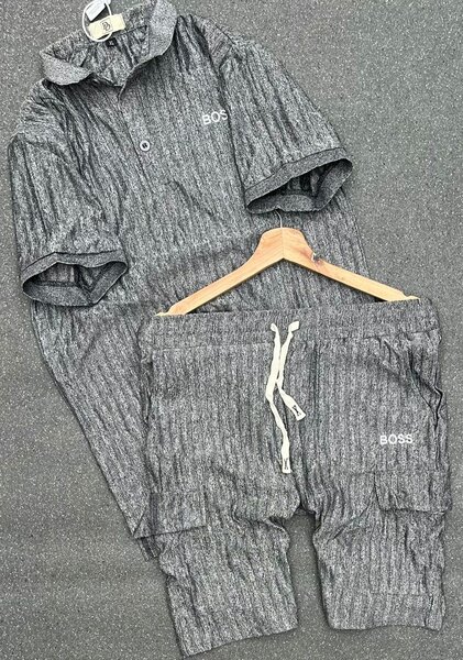 Ensemble décontracté rayé pour hommes