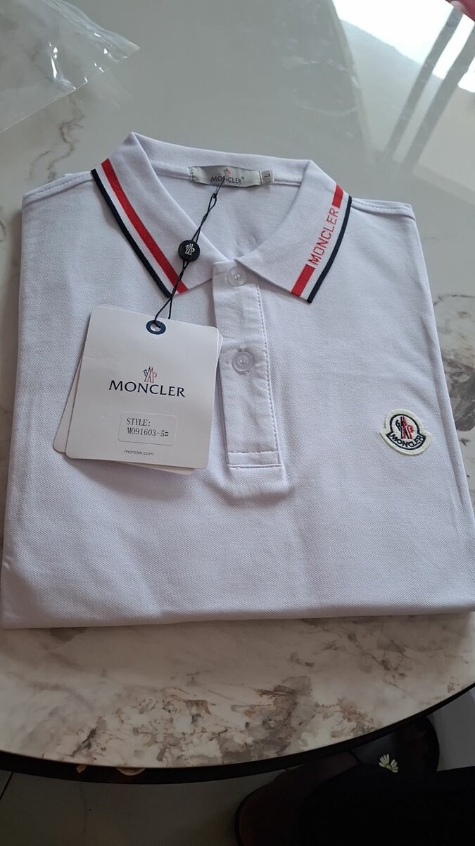 Polo Blanc Moncler Homme