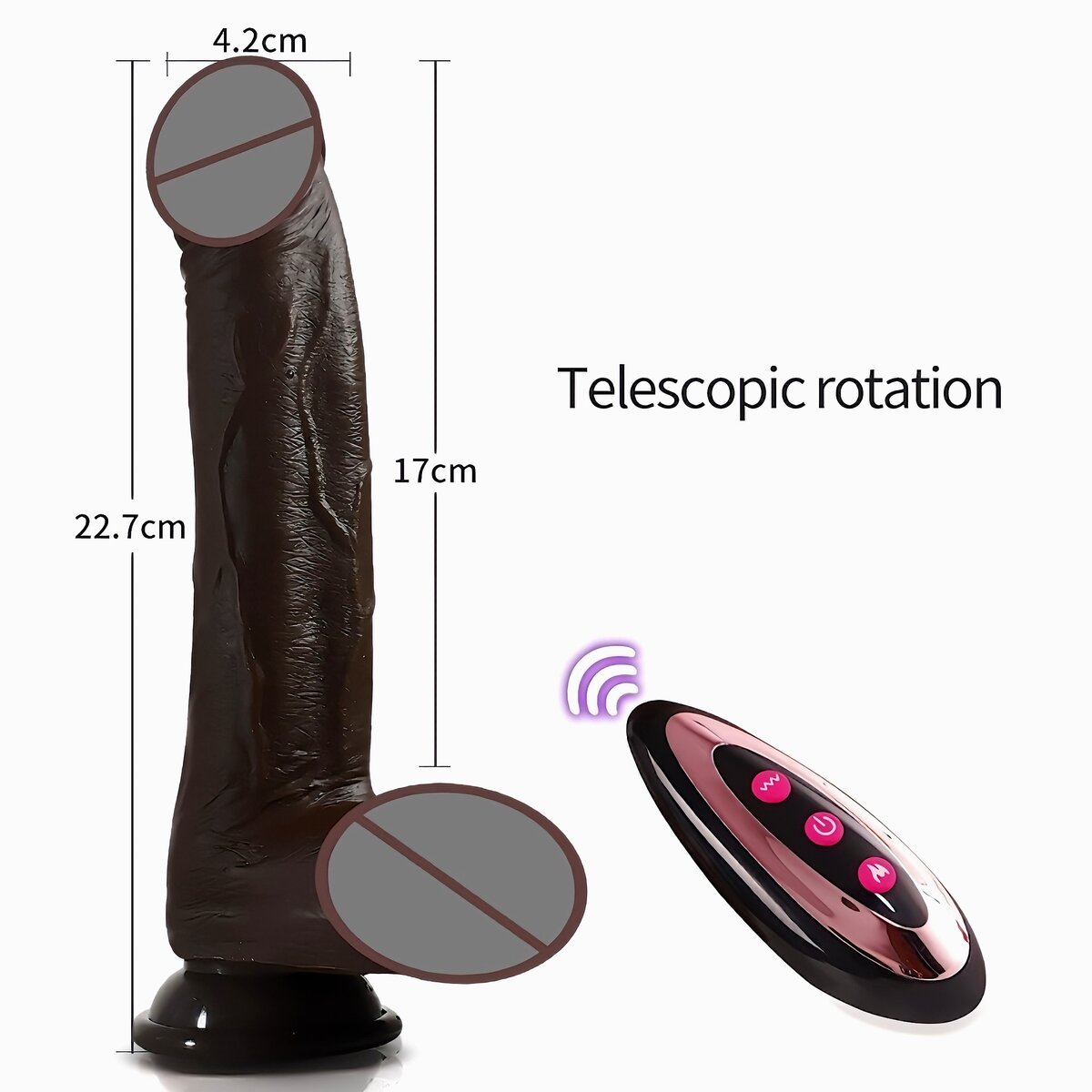 Telescopic Dildo with remote